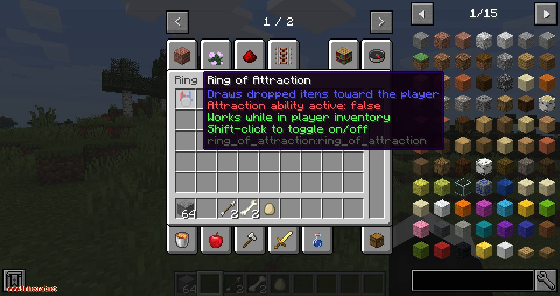 Ring of Attraction mod for minecraft 10