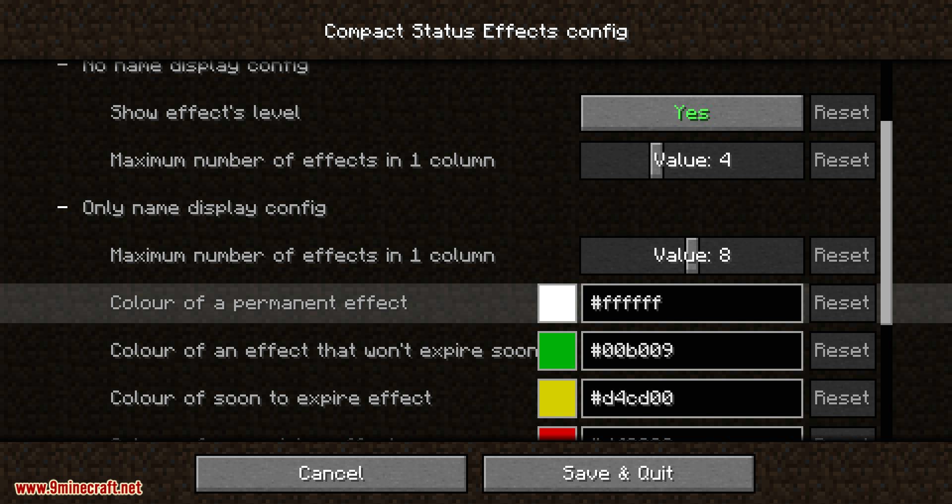 Compact Status Effects mod for minecraft 07