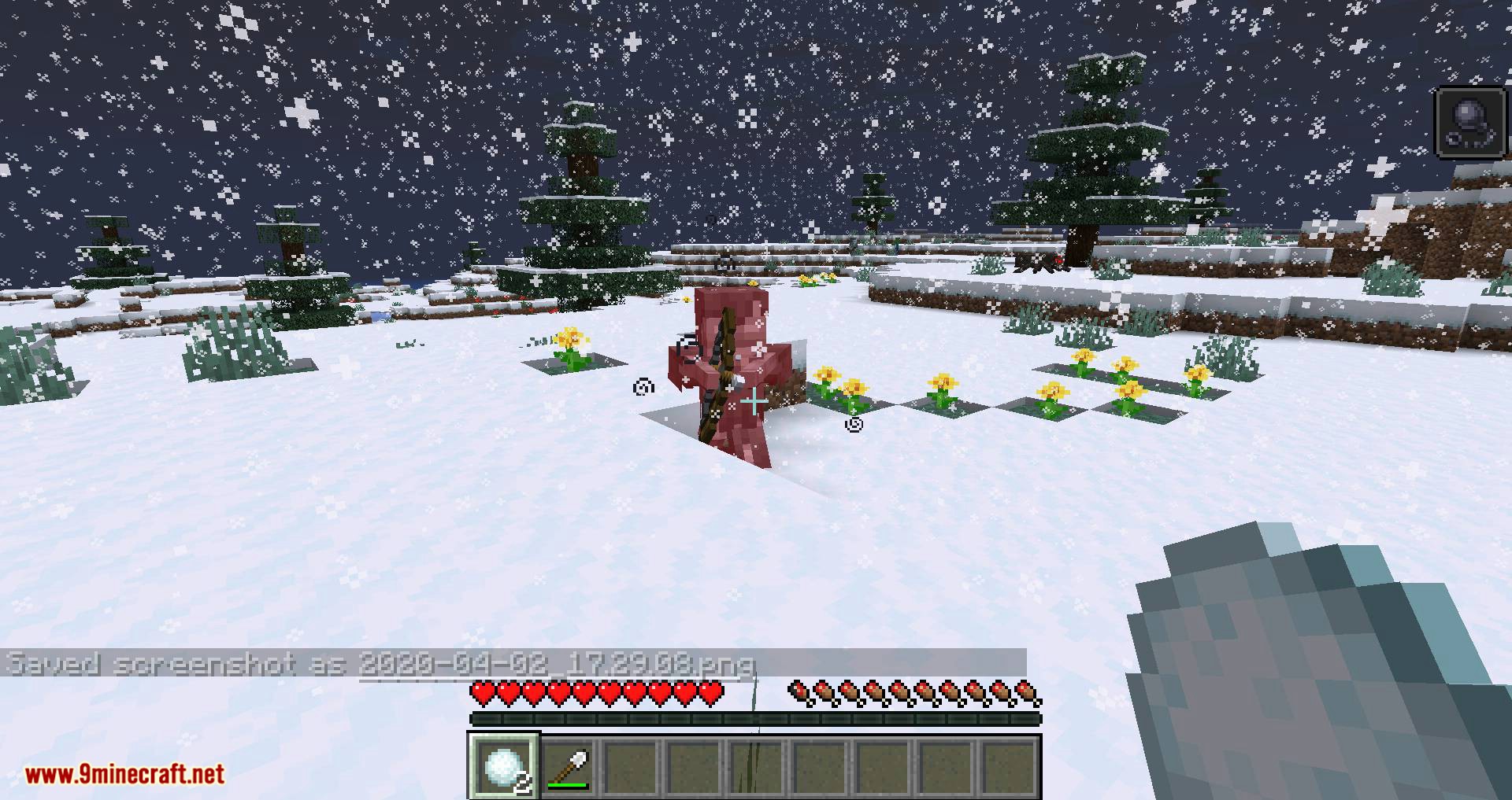 Snowballs Freeze Mobs mod for minecraft 07
